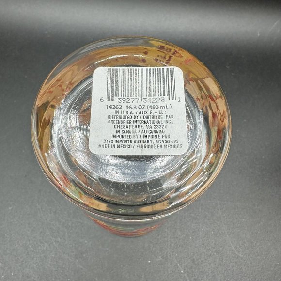 Greenbrier Autumn Fall Leaves Acorns Drinking Glasses Tumblers 16.3 oz Set of 4 - Picture 7 of 9